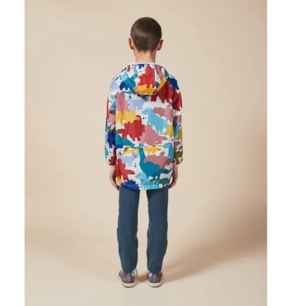 Dinos All Over Rain Jacket By Bobo Choses Size 10/11 Boy Or Girl - Picture 2 of 9